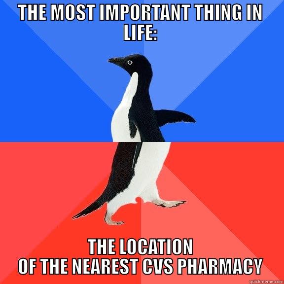 THE MOST IMPORTANT THING IN LIFE: THE LOCATION OF THE NEAREST CVS PHARMACY Socially Awkward Awesome Penguin