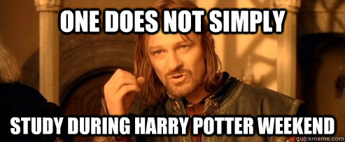 One does not simply Study during harry potter weekend  One Does Not Simply