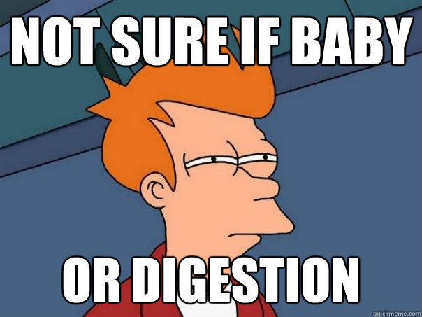 not sure if baby or digestion - not sure if baby or digestion  Futurama Fry