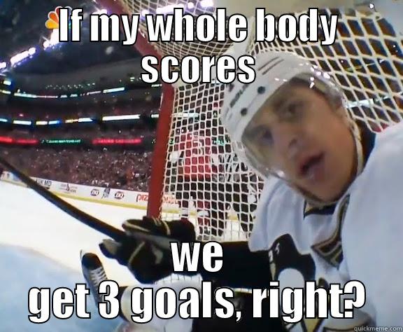 Malkin scores!!!! - IF MY WHOLE BODY SCORES WE GET 3 GOALS, RIGHT? Misc