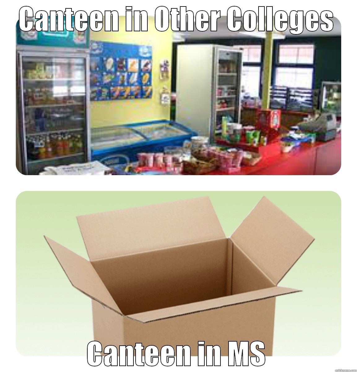 Canteen In Colleges - CANTEEN IN OTHER COLLEGES CANTEEN IN MS Misc