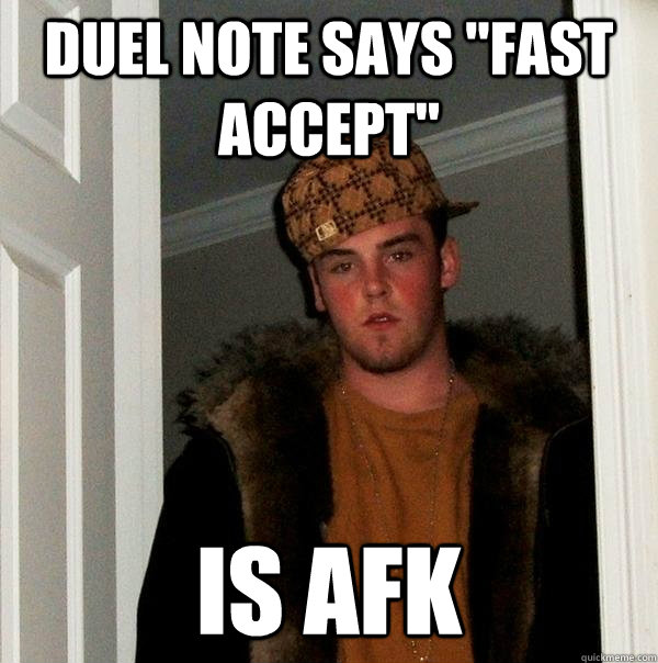 Duel note says 