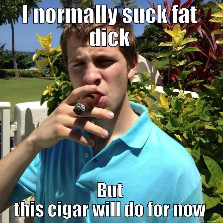 What a jerk - I NORMALLY SUCK FAT DICK BUT THIS CIGAR WILL DO FOR NOW Misc