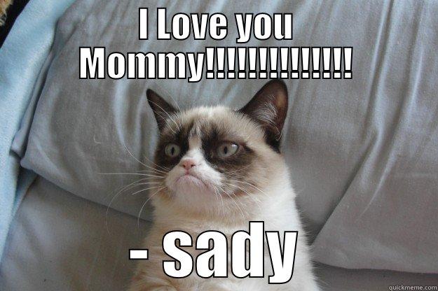 I LOVE YOU MOMMY!!!!!!!!!!!!!! - SADY Grumpy Cat