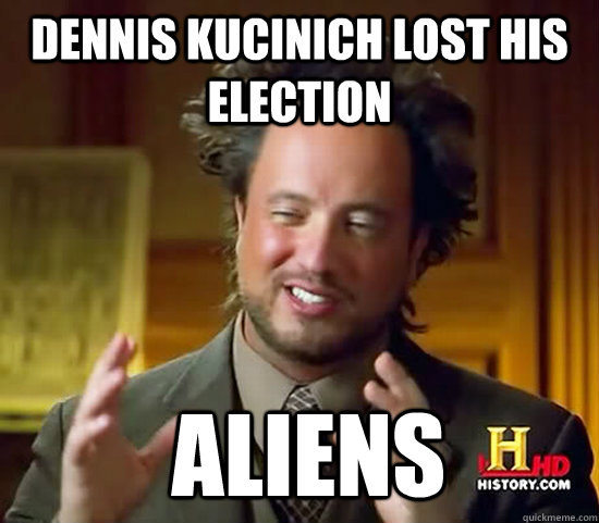 Dennis Kucinich lost his election  Aliens - Dennis Kucinich lost his election  Aliens  Ancient Aliens