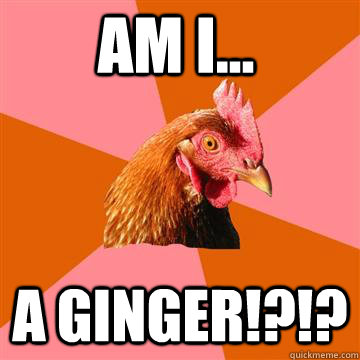 AM I... a GINGER!?!?  Anti-Joke Chicken