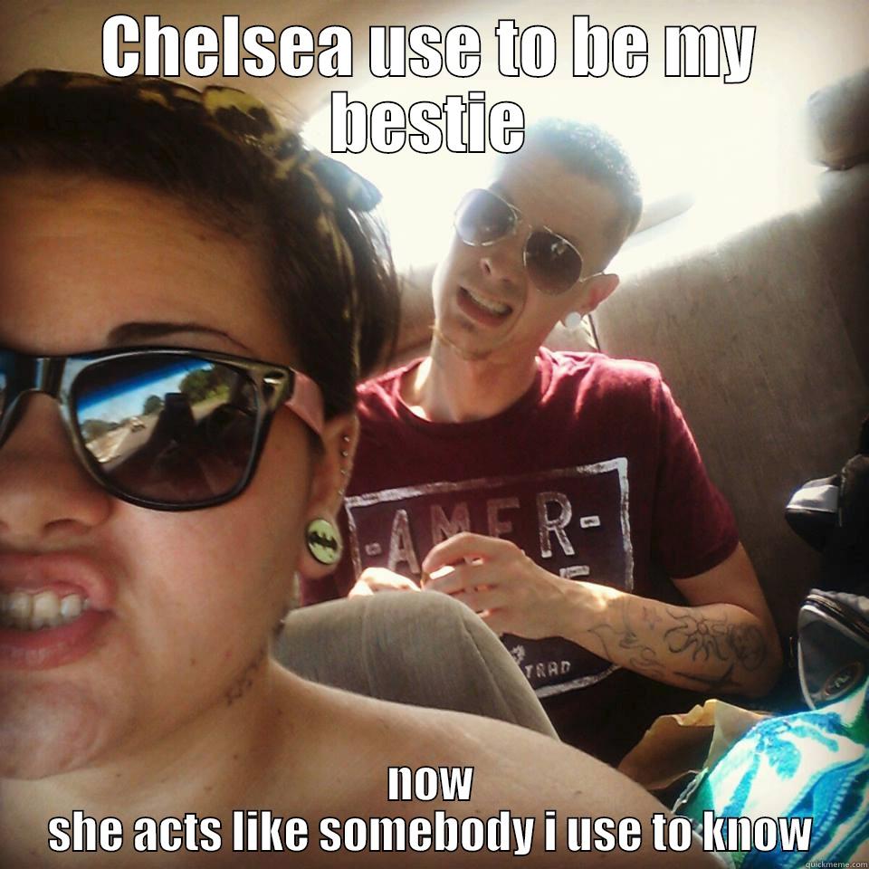 ha ha ha - CHELSEA USE TO BE MY BESTIE NOW SHE ACTS LIKE SOMEBODY I USE TO KNOW Misc