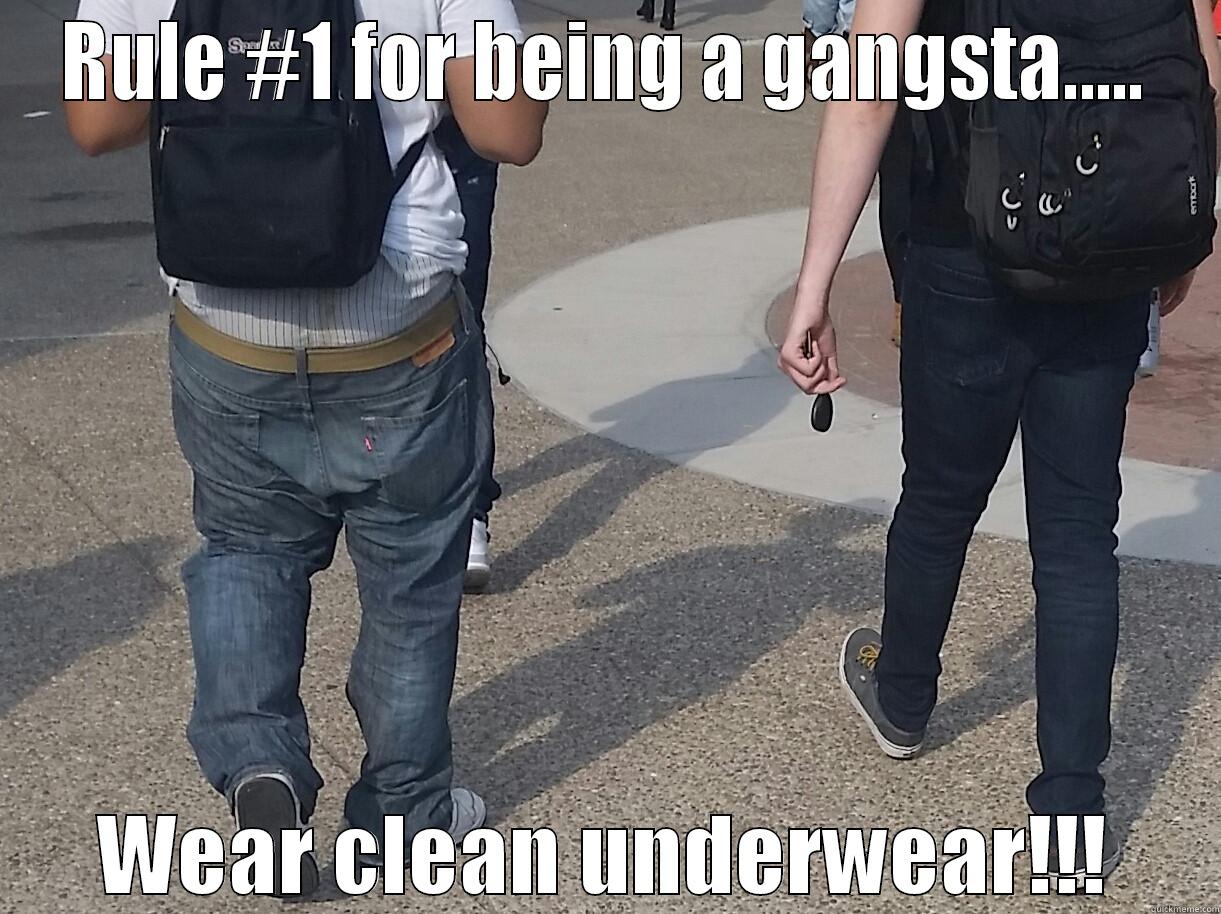 RULE #1 FOR BEING A GANGSTA..... WEAR CLEAN UNDERWEAR!!! Misc