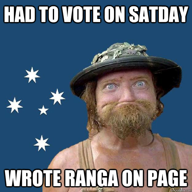 Had to vote on satday wrote ranga on page   dbay bogan voting