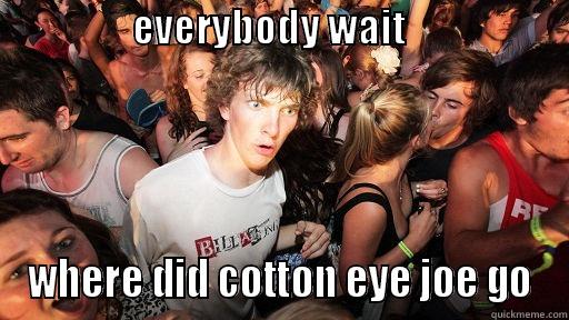                  EVERYBODY WAIT                                              WHERE DID COTTON EYE JOE GO Sudden Clarity Clarence