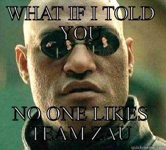 WHAT IF I TOLD YOU NO ONE LIKES TEAM ZAU Matrix Morpheus