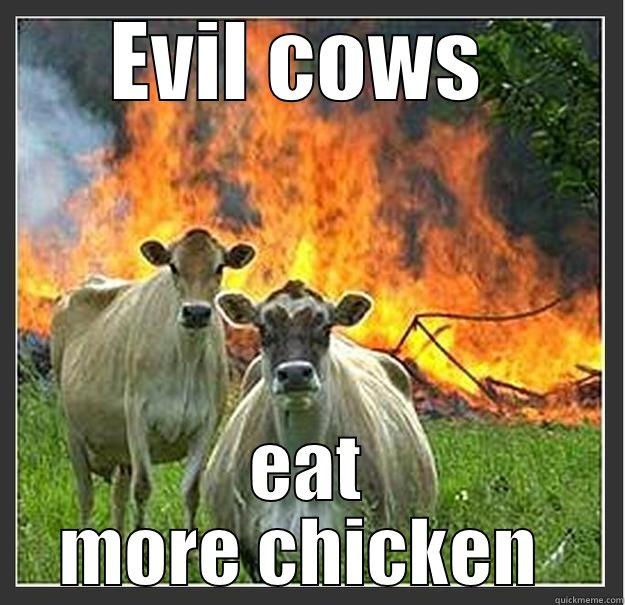 oh no  - EVIL COWS  EAT MORE CHICKEN  Evil cows