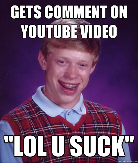 Gets comment on Youtube video 