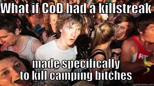 Campers, campers everywhere - WHAT IF COD HAD A KILLSTREAK  MADE SPECIFICALLY TO KILL CAMPING BITCHES Sudden Clarity Clarence