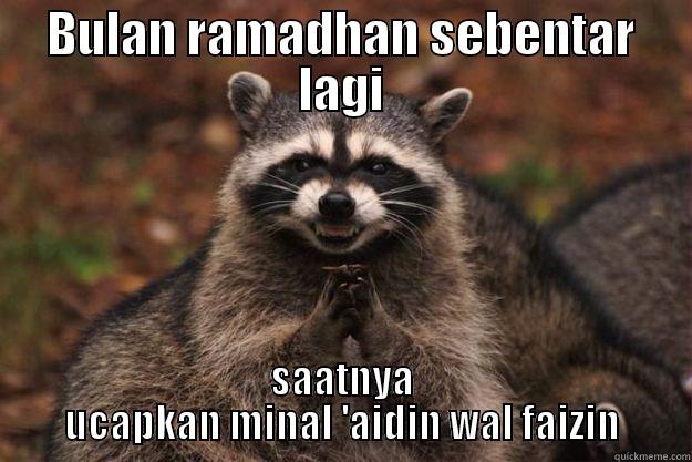 BULAN RAMADHAN SEBENTAR LAGI SAATNYA UCAPKAN MINAL 'AIDIN WAL FAIZIN Evil Plotting Raccoon