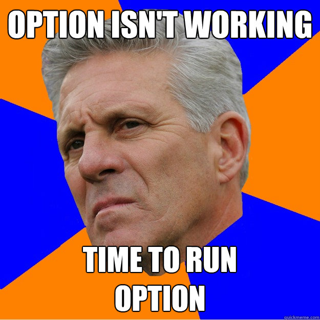 option isn't working time to run 
option - option isn't working time to run 
option  Uninformed Zook