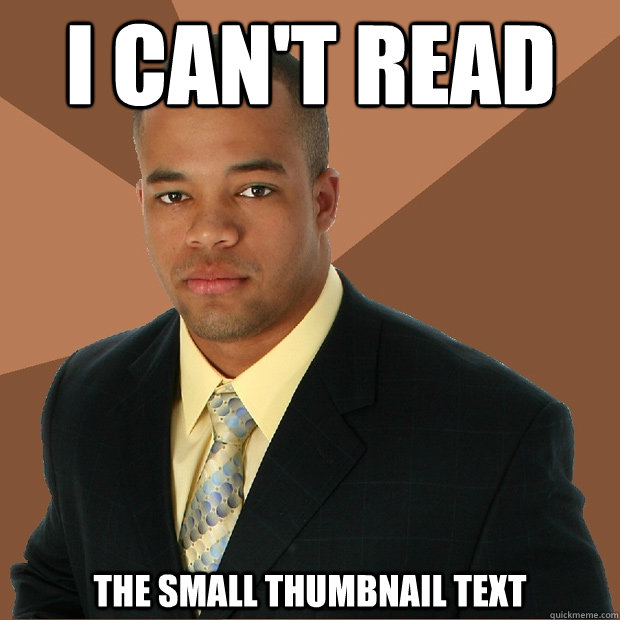 i can't read the small thumbnail text - i can't read the small thumbnail text  Successful Black Man