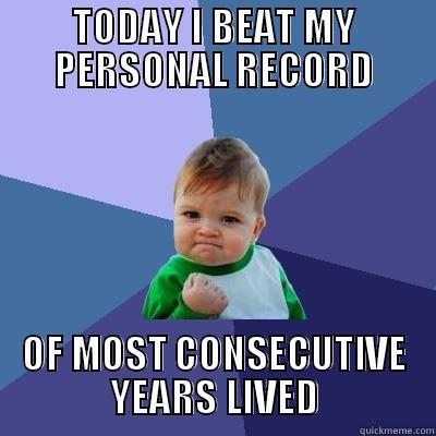 25TH BIRTHDAY - TODAY I BEAT MY PERSONAL RECORD OF MOST CONSECUTIVE YEARS LIVED Success Kid