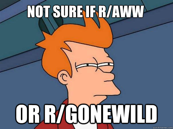Not sure if r/aww Or r/gonewild  Futurama Fry