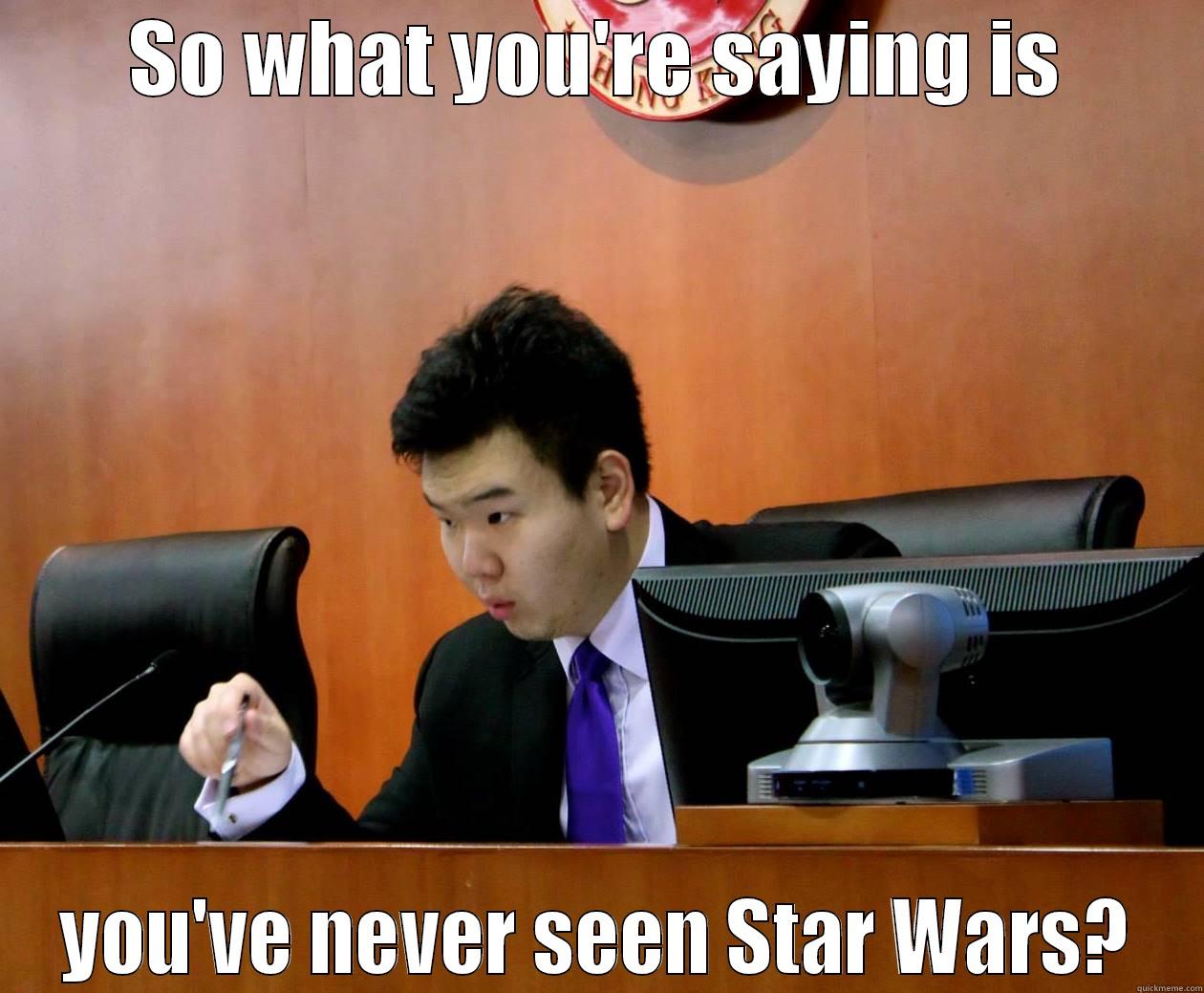 You-cannot-be-serious Lloyd - SO WHAT YOU'RE SAYING IS YOU'VE NEVER SEEN STAR WARS? Misc