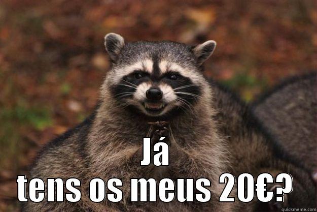  JÁ TENS OS MEUS 20€? Evil Plotting Raccoon