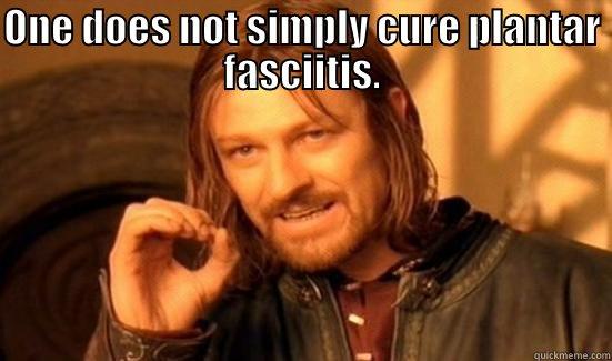 ONE DOES NOT SIMPLY CURE PLANTAR FASCIITIS.  Boromir