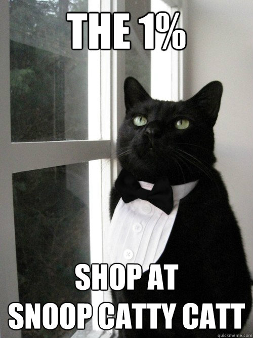 The 1% shop at 
snoop catty catt  One Percent Cat