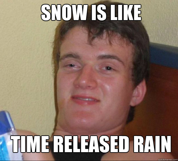 Snow is like time released rain - Snow is like time released rain  10guy