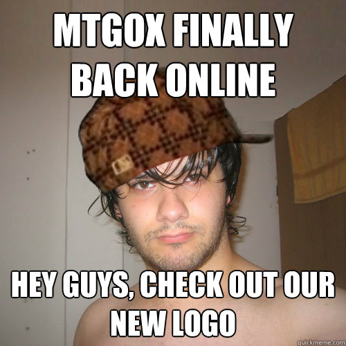 MTGOX FINALLY BACK ONLINE HEY GUYS, CHECK OUT OUR NEW LOGO  Scumbag Tux