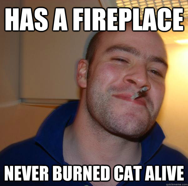 has a fireplace  never burned cat alive - has a fireplace  never burned cat alive  Misc