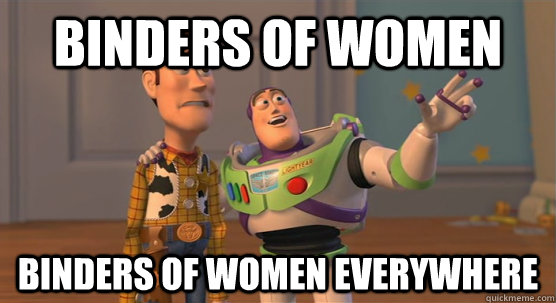 Binders of women Binders of women everywhere  Toy Story Everywhere