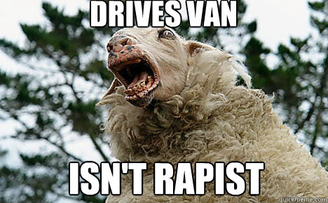 Drives van isn't rapist  Meth Sheep