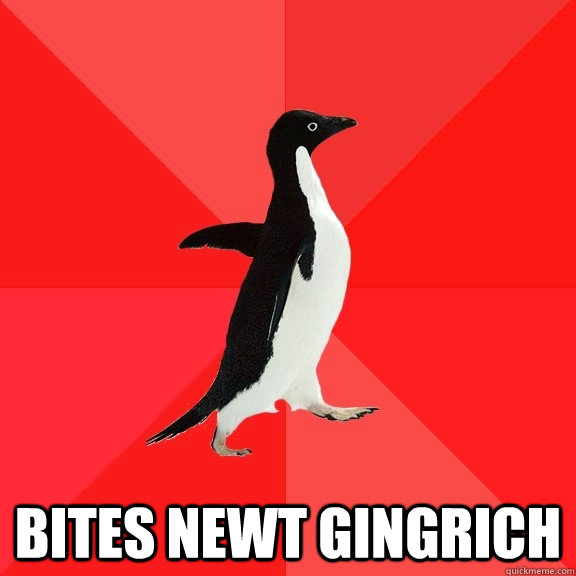  BITES NEWT GINGRICH  Socially Awesome Penguin