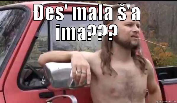 ĐES' MALA Š'A IMA???  Almost Politically Correct Redneck