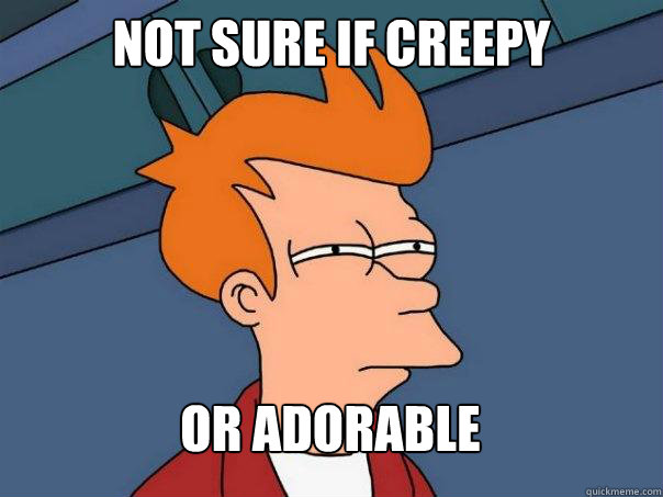 Not sure if creepy or adorable - Not sure if creepy or adorable  Futurama Fry