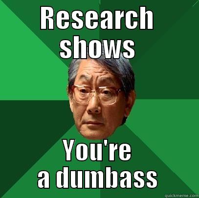 RESEARCH SHOWS YOU'RE A DUMBASS High Expectations Asian Father