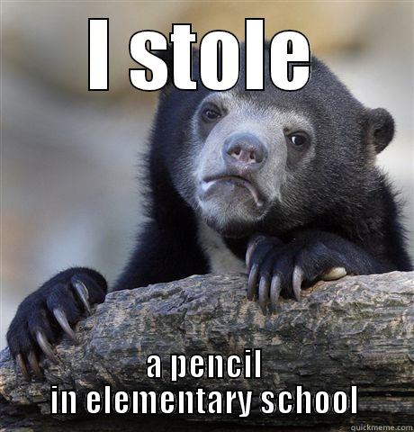 I STOLE A PENCIL IN ELEMENTARY SCHOOL Confession Bear