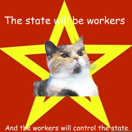 The state will be workers And the workers will control the state  Lenin Cat