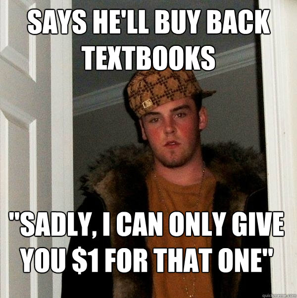 Says he'll buy back textbooks 