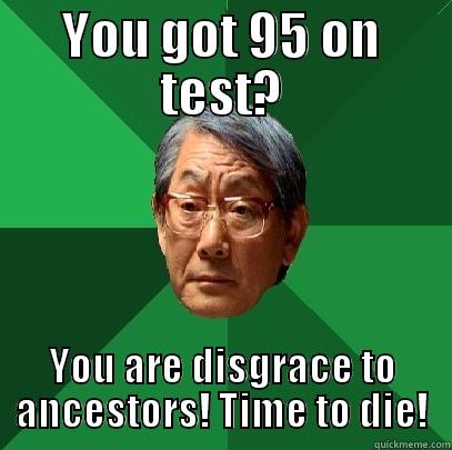 High Expectations - YOU GOT 95 ON TEST? YOU ARE DISGRACE TO ANCESTORS! TIME TO DIE! High Expectations Asian Father