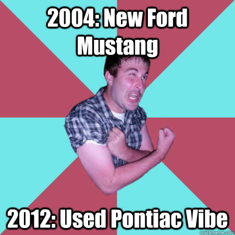 2004: New Ford Mustang 2012: Used Pontiac Vibe - 2004: New Ford Mustang 2012: Used Pontiac Vibe  Constant College Craig