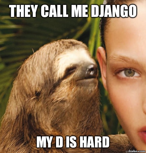 They call me Django My D is hard  rape sloth