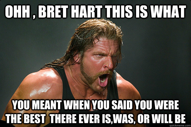 ohh , Bret hart this is what you meant when you said you were the best  there ever is,was, or will be  