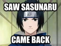 saw sasunaru came back  sasunaru