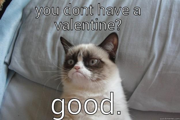 YOU DONT HAVE A VALENTINE? GOOD. Grumpy Cat