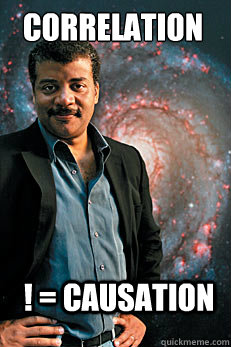 Correlation ! = Causation - Correlation ! = Causation  Neil deGrasse Tyson