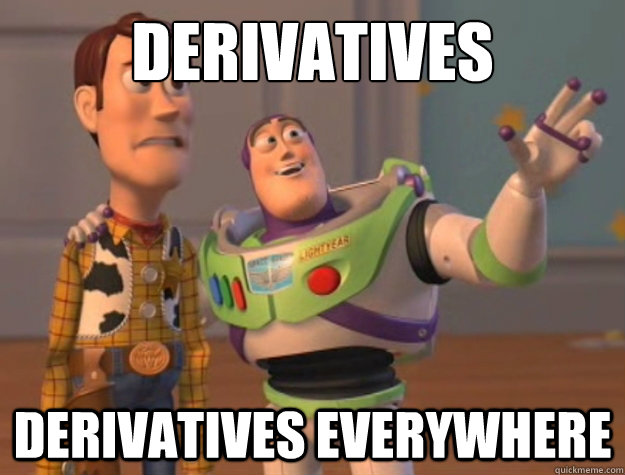 Derivatives derivatives everywhere  Buzz Lightyear