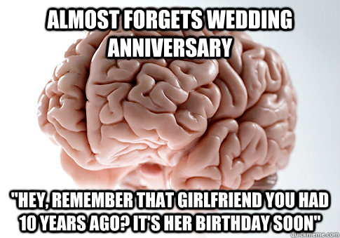 almost forgets wedding anniversary 