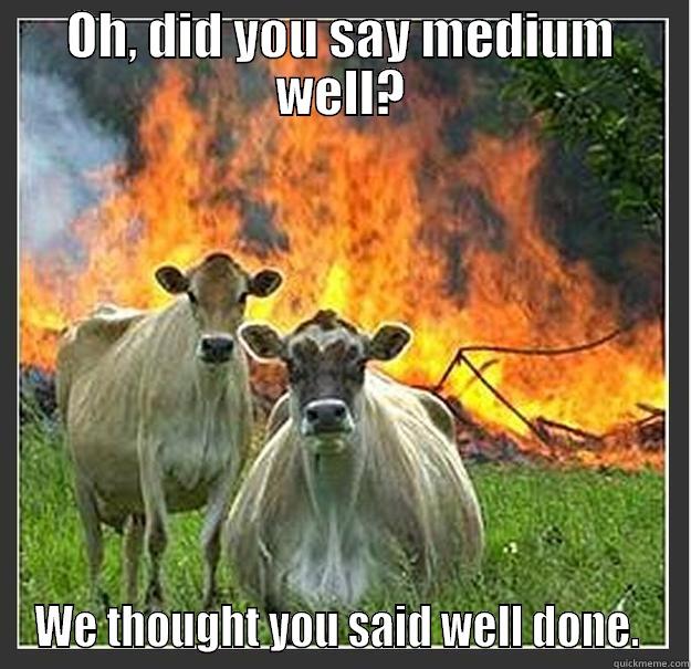 Cow Revenge - OH, DID YOU SAY MEDIUM WELL? WE THOUGHT YOU SAID WELL DONE.  Evil cows