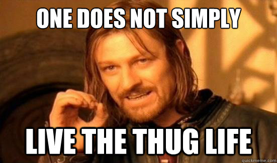 One Does Not Simply live the thug life  Boromir